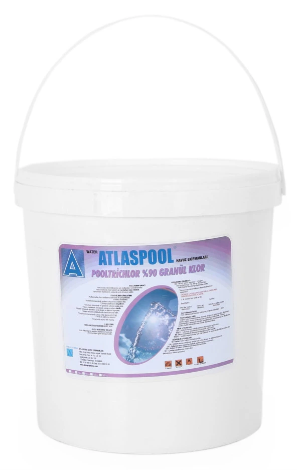 % 90 lık Toz Klor Granül Trichlor 10 kg Havuz Kimyasalı