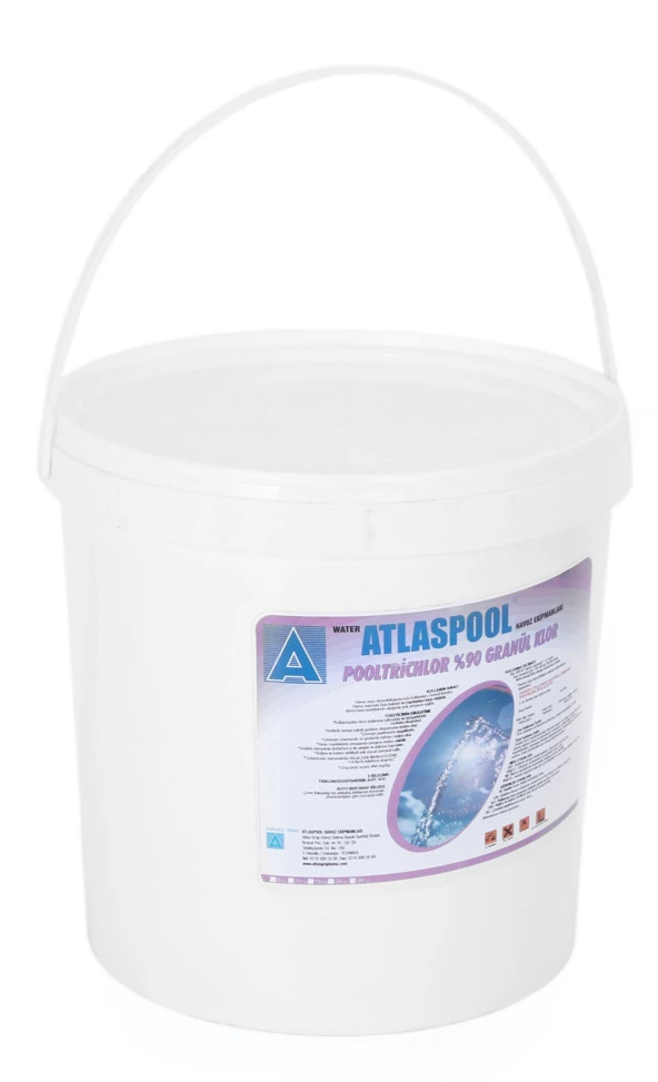 % 90 lık Toz Klor Granül Trichlor 10 kg Havuz Kimyasalı - 2