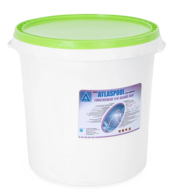 % 90 lık Toz Klor Granül Trichlor 25 kg Havuz Kimyasalı - 2
