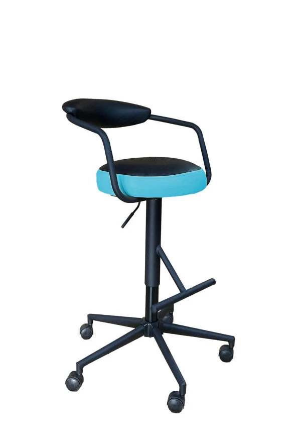 gizmo mobilya Döner Tekerlekli Turkuaz Çalışma Taburesi