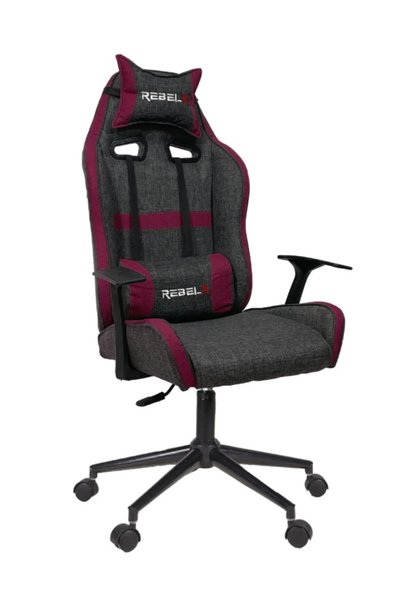 Rebelx Oyuncu Koltuğu Lion Krom Ayak Pembe Renk - Resim 2