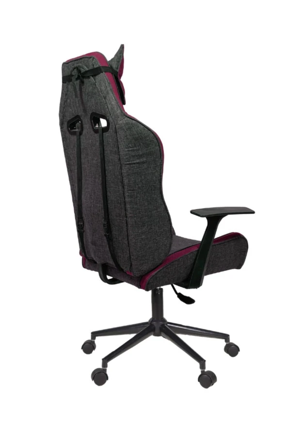 Rebelx Oyuncu Koltuğu Lion Krom Ayak Pembe Renk - Resim 4