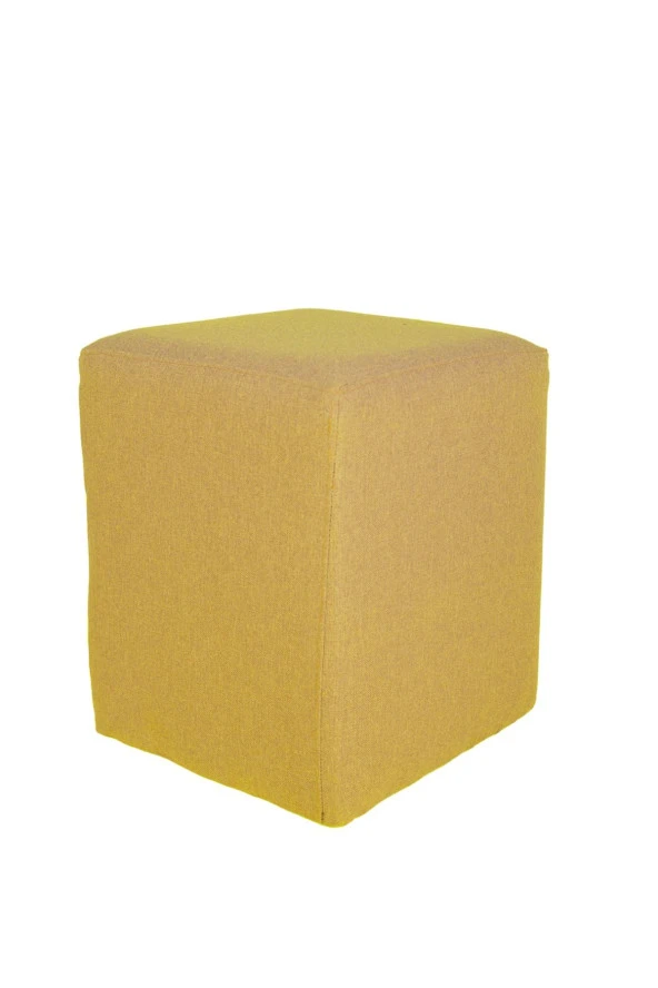 Gizmo Ahşap Ayaklı Kare Puf T1100 Sarı