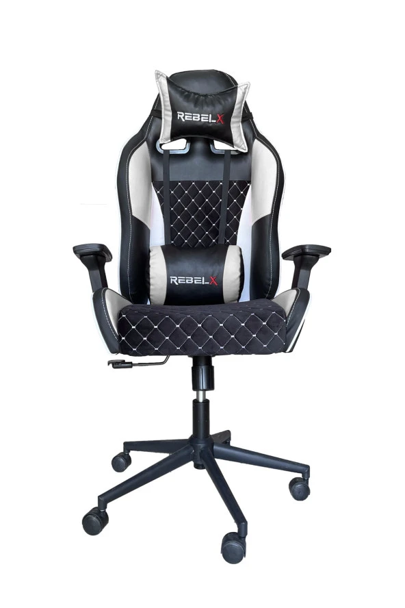 Rebelx Oyuncu Koltuğu Rombus Beyaz Renk - Resim 2
