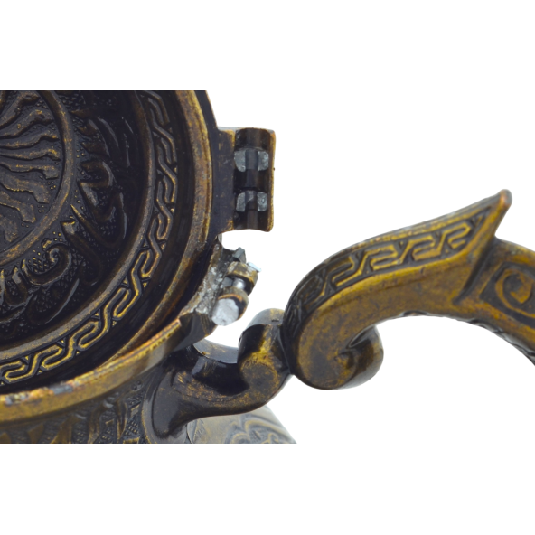 Arsal Sefa Dekoratif Işlemeli Demlik (18CMX22CM) Antik Renk Kapak Hasarlı - 2