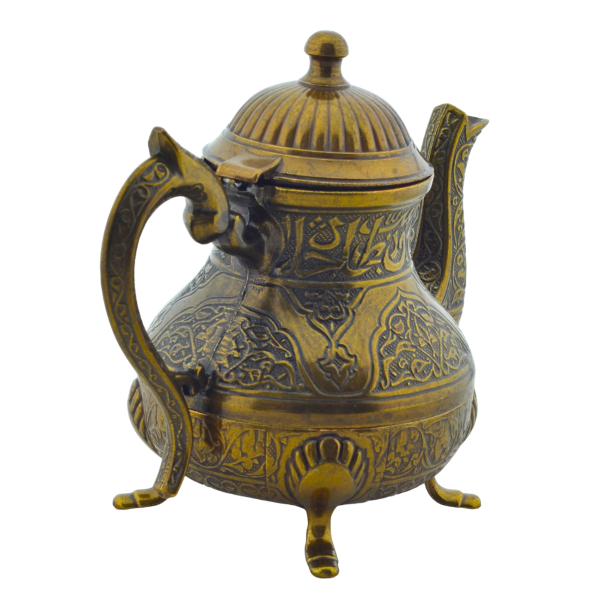 Arsal Sefa Dekoratif Işlemeli Demlik (18CMX22CM) Antik Renk Kapak Hasarlı - 4