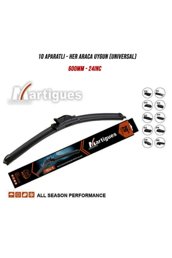 UNIVERSAL 600MM - YENİ TİP MUZ - HER ARACA UYUMLU CAM SİLECEĞİ