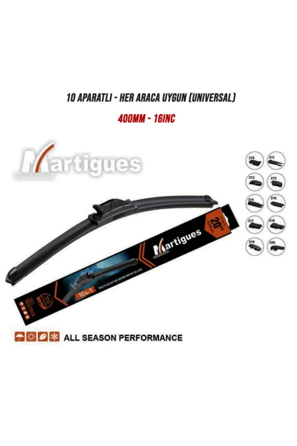 UNIVERSAL 400MM - YENİ TİP MUZ - HER ARACA UYUMLU CAM SİLECEĞİ - 1