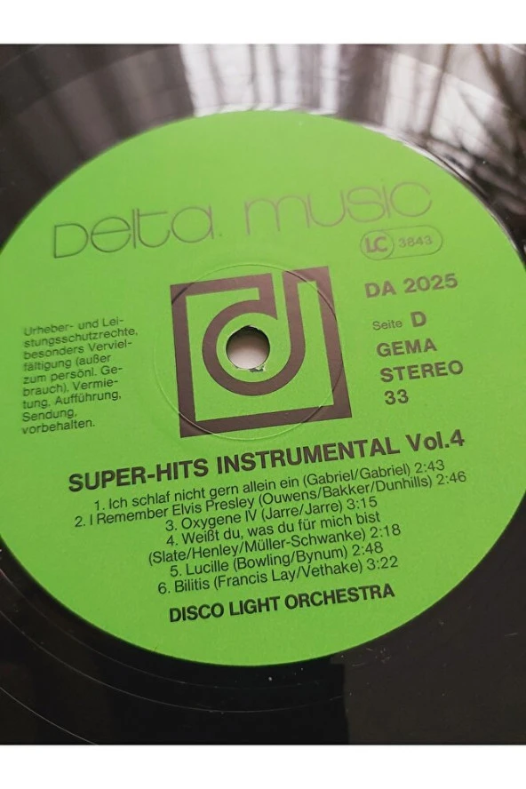 Disco Light Orchestra – Super Hits Instrumental Volume 4 - vinyl plak - 6