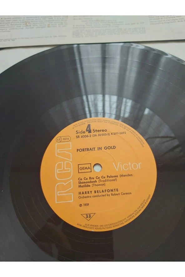 1973 Harry Belafonte – Live In Concert At The Carnegie Hall - vinyl - 33 lük plak - 7