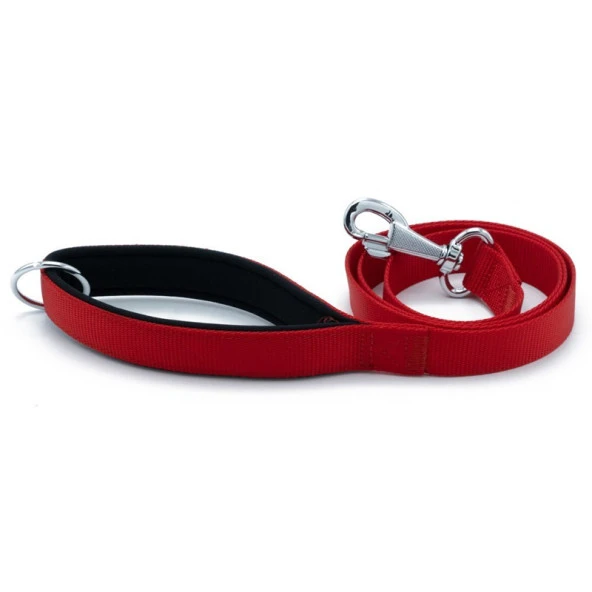 Doggie Konfor Dokuma Gezdirme Tasması Kırmızı 2,5x120 Cm ürün görseli 1