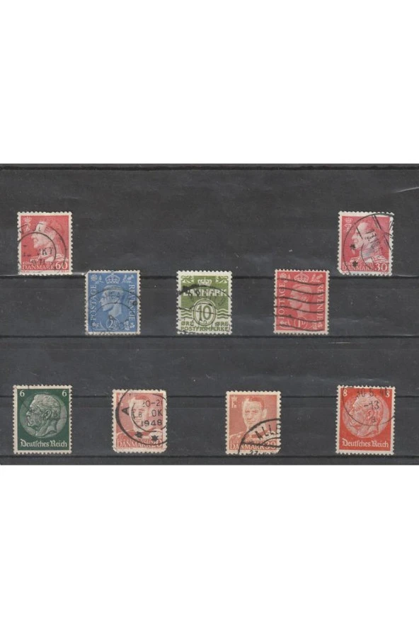 Eski yabancı posta pulları 9 adet (Kartonet gönderilmiycektir.)