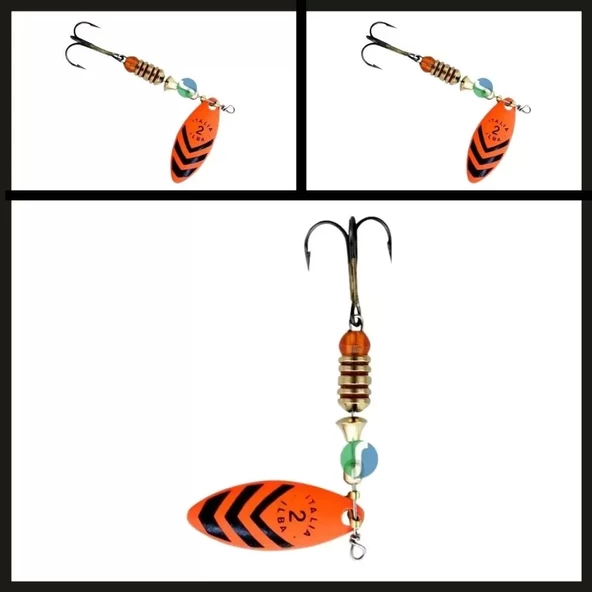 Uyguna-Yakala Fosforlu Portakal/siyah No:3 Lungo Sergente Döner Kaşık-KAŞ.323 - Resim 2