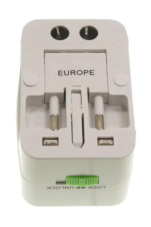 Şahnet Universital Çok Fonksiyonlu Seyahat Adaptörü - Avustralya Amerika Çin Priz Dönüştürücü - Resim 2