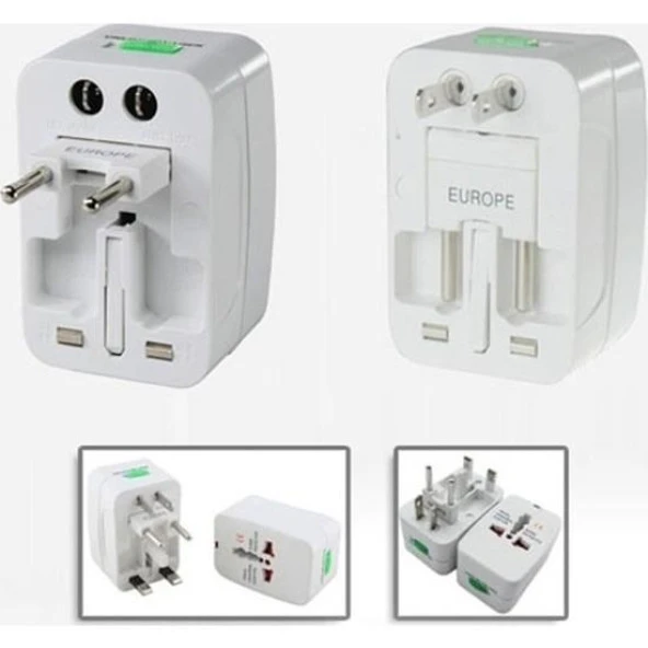 Şahnet Universital Çok Fonksiyonlu Seyahat Adaptörü - Avustralya Amerika Çin Priz Dönüştürücü - Resim 5