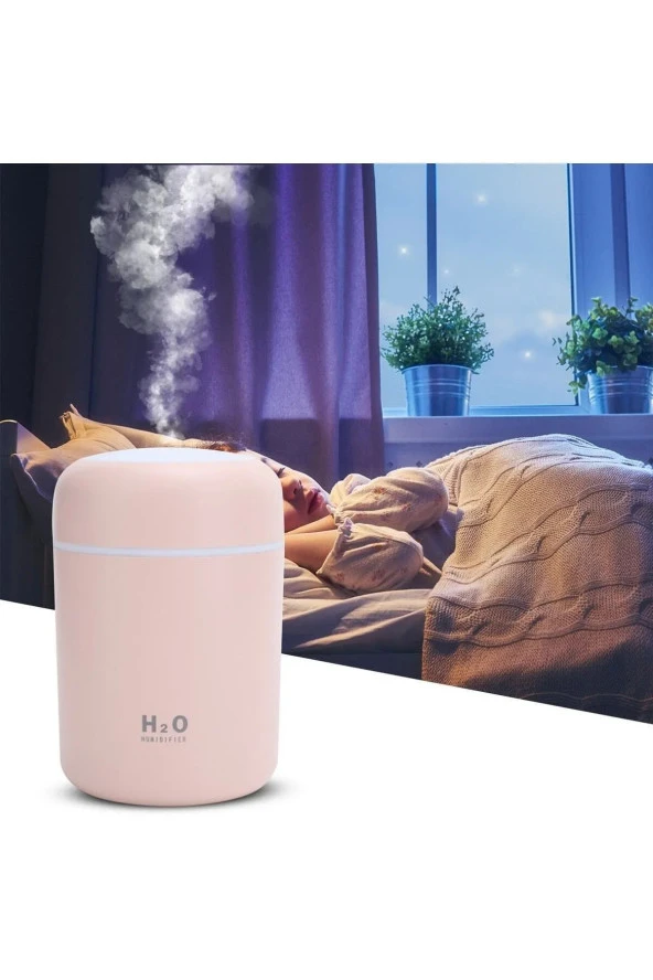H2o Humidifier 300 Ml Işıklı Hava Nemlendirici Buhar Makinesi Ve Aroma Difüzörü - 8