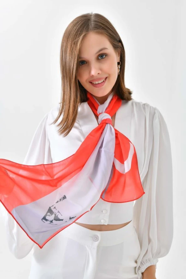 Fular Atatürk ve bayrak desenli ST00755