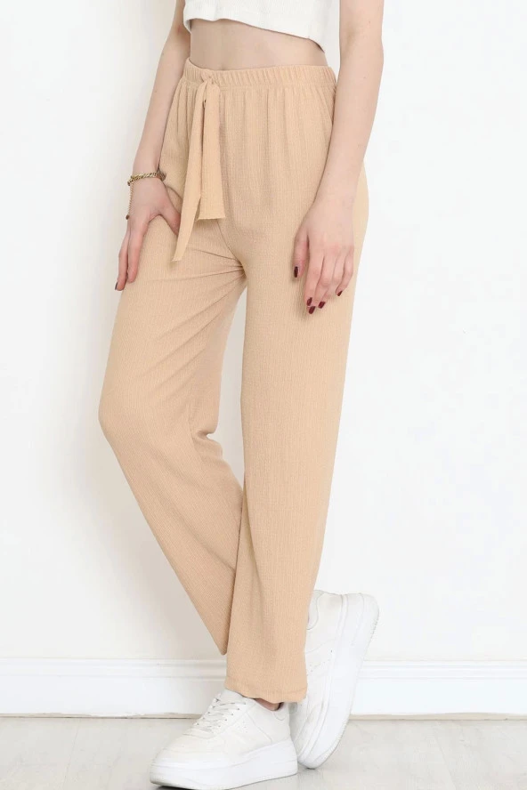 Keten Pantolon Kahve - 1