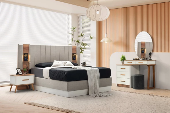 ANTİK MDF BAZALI YATAK ODASI - Resim 2