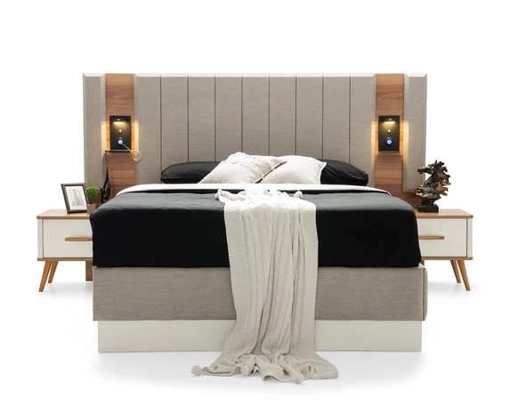 ANTİK MDF BAZALI YATAK ODASI - Resim 4