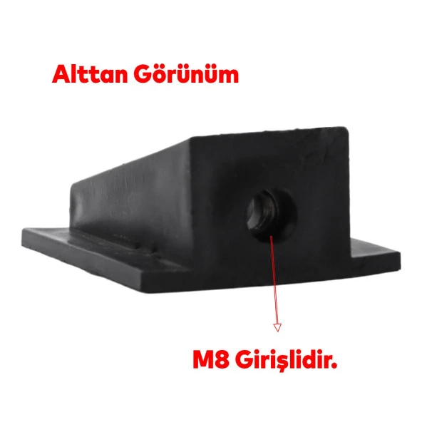 Mobilya Kanepe Masa Baza Sehpa Gizli Montaj Ayağı Plastik Bağlantı Aparatı M8 Civatalı Tabanı 4 ADET - Resim 3