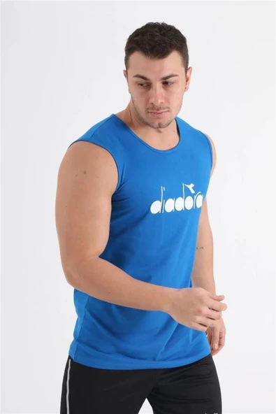 Diadora Therm Erkek Saks Kolsuz T-shirt - 1ATL01-Saks - 2