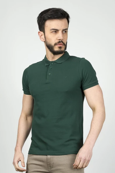 Cazador Erkek P.Yaka  K.Kol  T-shit Koyu Yeşil - 3