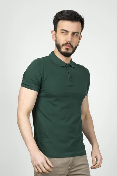 Cazador Erkek P.Yaka  K.Kol  T-shit Koyu Yeşil - 2
