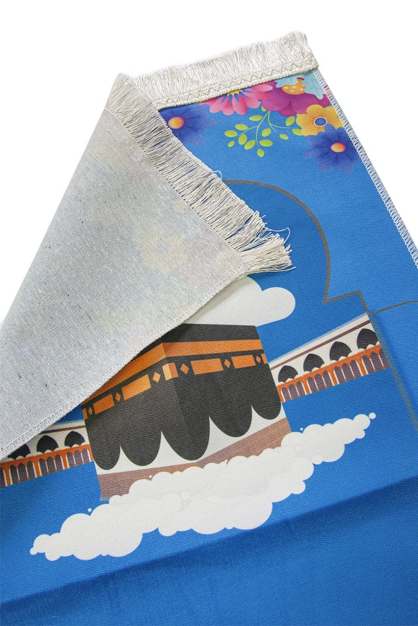 Oğlumun İbadet Seti - Çocuk Seccade Seti - Namaza İlk Adım Set - Mavi - Resim 7