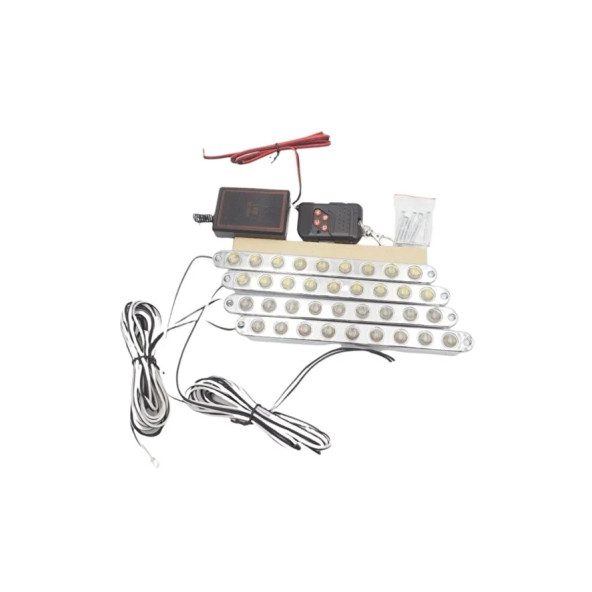 Panjur Içi Çakar Lamba Sarı -beyaz 12v  4x6 Ledli