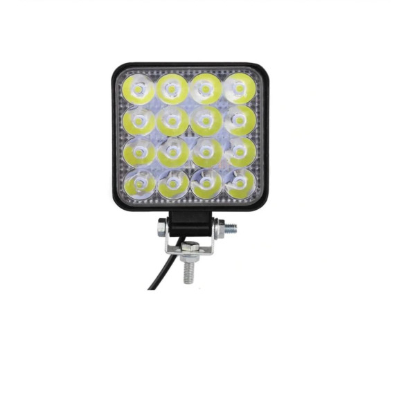 16 Led Ince Slim Kare Çalışma Lambası Off Road Sis Farı 10v-60v 48w (1 ADET)