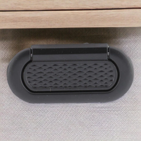 Mobilya Kulp Mutfak Dolabı Çekmece Dolap Kulpları Kapak Kulpu Kulbu Siyah 64 mm Metal - Resim 5