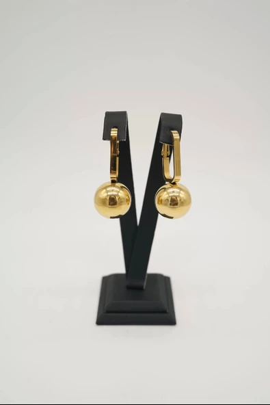 Top Gold Renk Çelik Küpe - 4