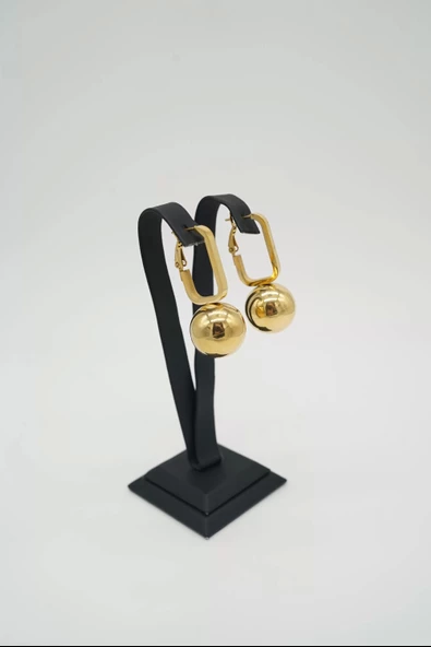 Top Gold Renk Çelik Küpe - 2