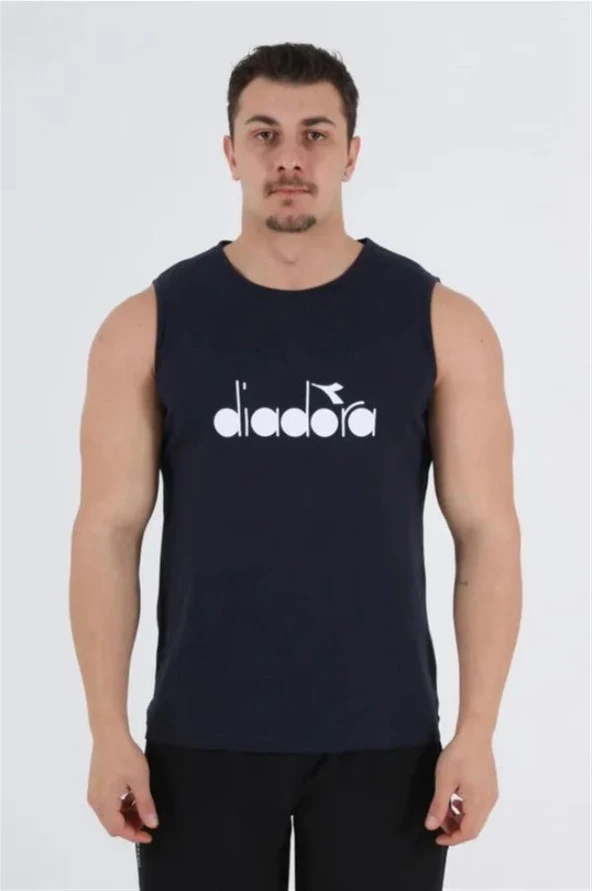Diadora Therm Erkek Koyu Lacivert Kolsuz T-shirt - 1ATL01-Koyu Lacivert