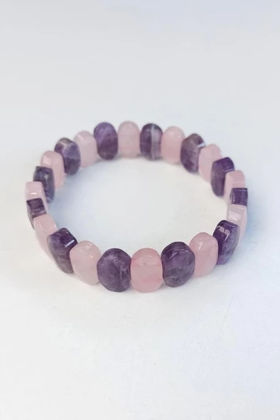 Ametist Pembe Kuvars Bileklik 626