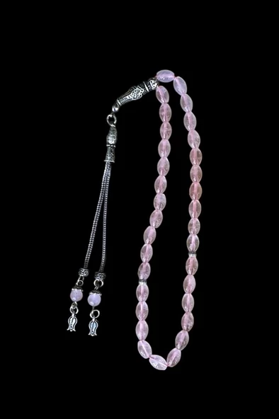 Arpa Kesim Pembe Kuvars Tesbih 641 Rose Quartz - 3