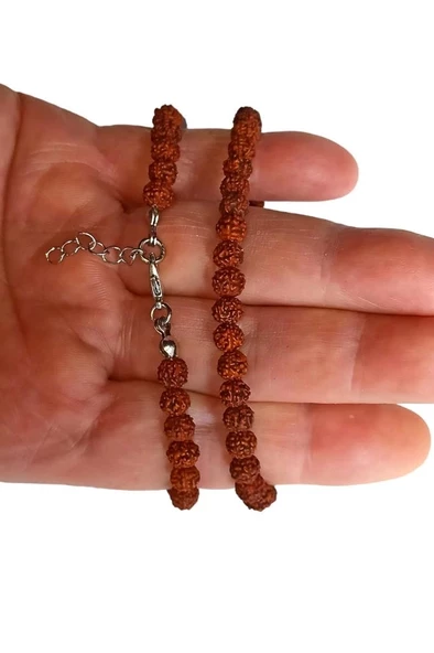 6 mm. Rudrakşa Bileklik Orjinal Hindistan  Rudraksha 306 - 3