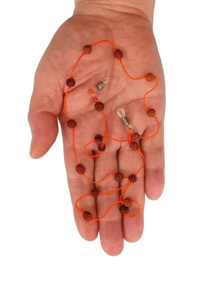 Doğal Rudrakşa Rudraksha Gözlük İpi 129-9 - 2