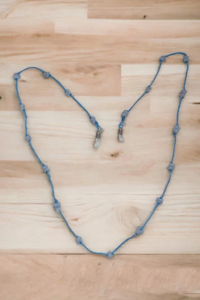 Doğal Anjelit Taşlı Gözlük İpi 129-10 - 3