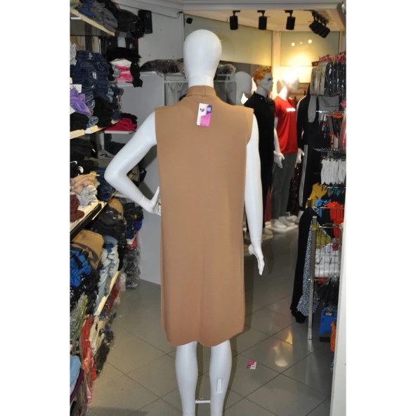 SİYAH VE AÇIK KAHVE KADIN YELEK - 6