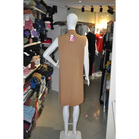 SİYAH VE AÇIK KAHVE KADIN YELEK - 8