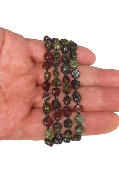Dragon Blood Jasper Bileklik Makrome Ayarlı 337-3 - 3