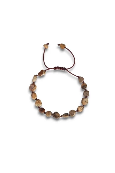 Ağaç Desenli Jasper Bileklik Makrome Ayarlı 310-2