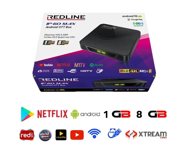 Redline IP-60 Max Android 10 TV Box Media Player - 2