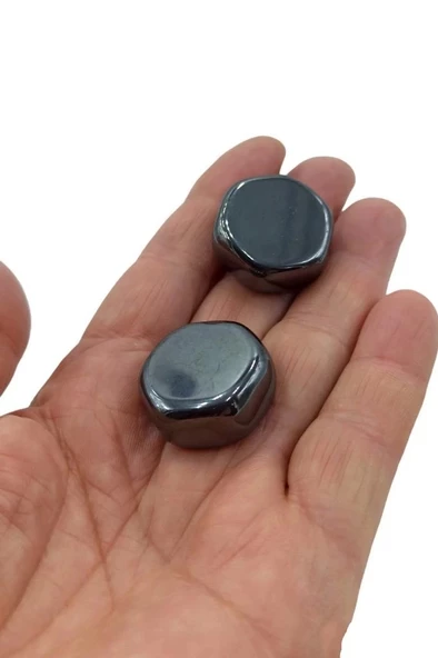 2 Adet Doğal Hematit Masaj Terapi Taşı 114-3