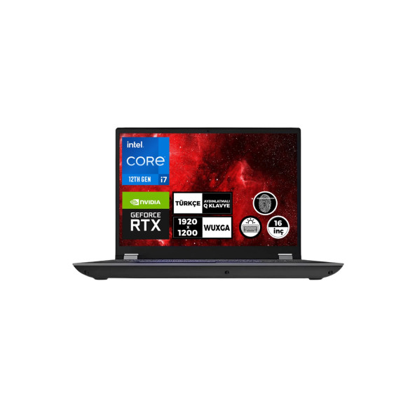 Lenovo Thinkpad P16 G1 i7-12800HX 64GB 512GB SSD 4GB RTXA1000 Windows 11 Pro Taşınabilir İş istasyonu 21D6000YTX 002