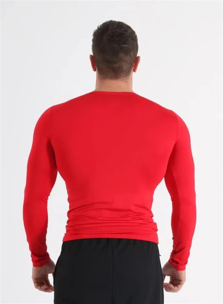 Diadora Soloben - Erkek Kırmızı Uzun Kollu Spor T-shirt - TSRT-ZN - 4