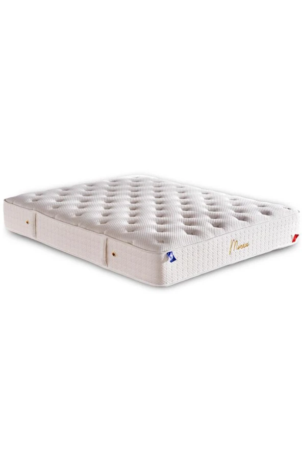 Niron Monaco Lüks Yatak 100x200 cm Tek Kişilik Paket Yaylı Pamuklu Örme Kumaş Kral Dairesi Yatağı
