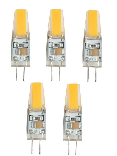 5 Adet 2,5W 220V G4 Duy Led Kapsül Ampul 6500K Beyaz Işık KES008